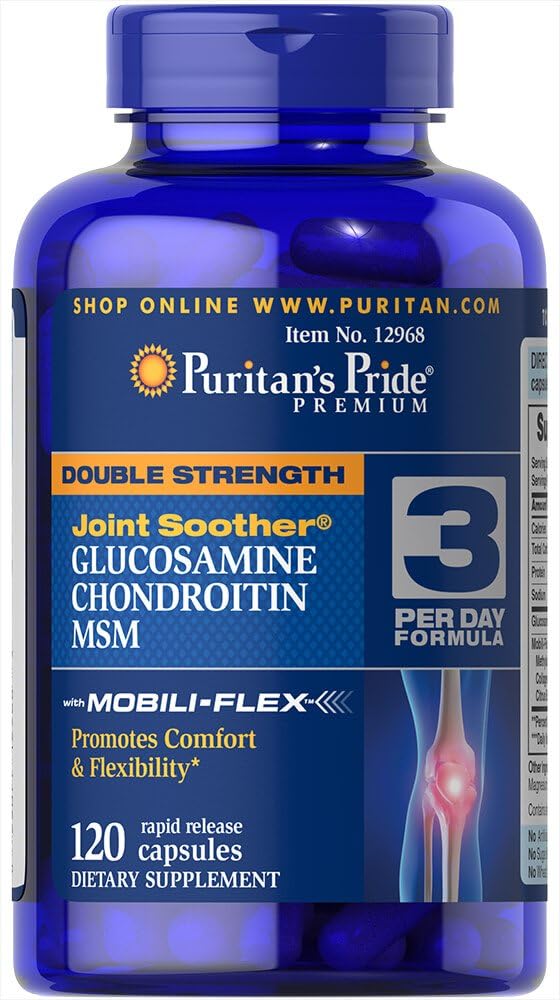 La fierté de Puritan Glucosamine, Chondroïtine et MSM-3 par jour Formule