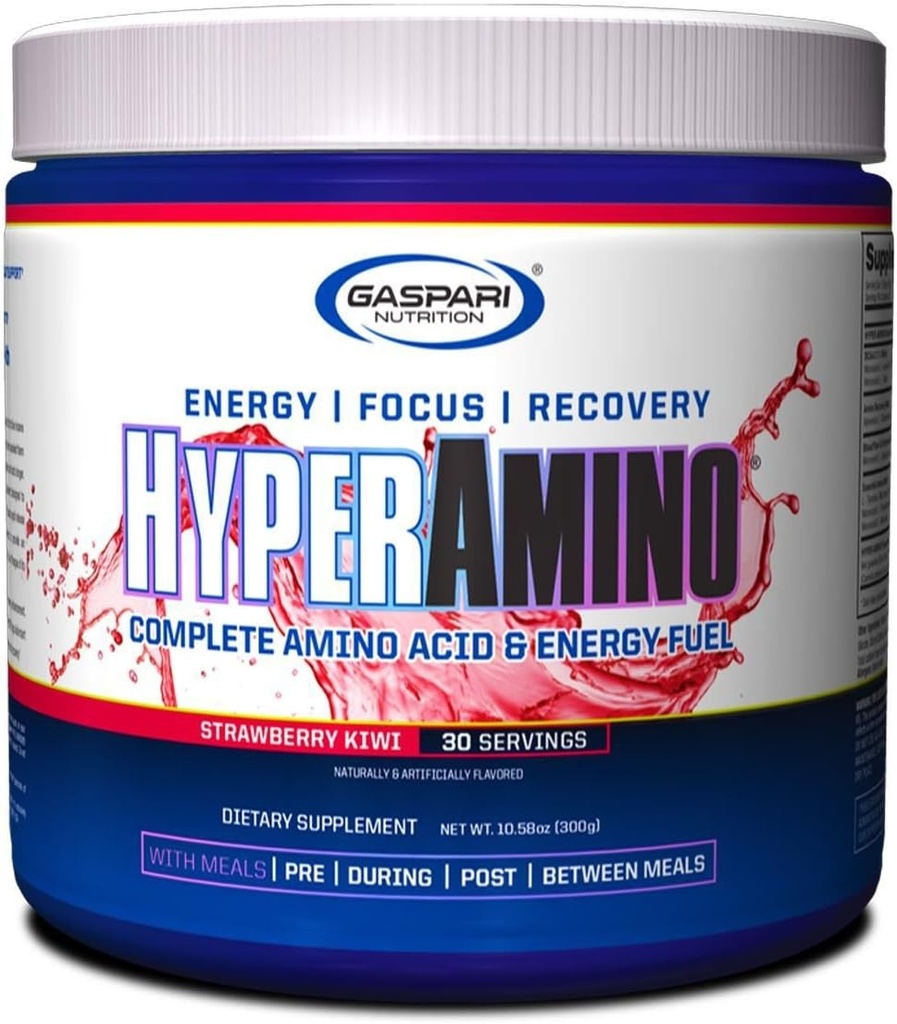 Gaspari Nutrition Hyper Amino, Kiwi fraise, 30 Compte