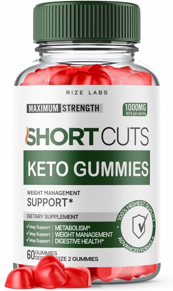 ize labs Raccourcis Gommies kéto pour la perte de poids avancée, supplément pour l'énergie et le métabolisme (60 Gommies)