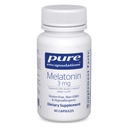 Encapsulations pures Mélatonine 3 mg - Supplément antioxydant pour soutenir le sommeil naturel et le soulagement de l'insomnie occasionnelle - pour le soutien naturel du sommeil* - 30 capsules