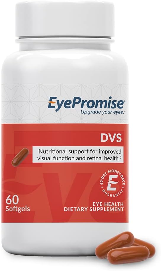 EyePromise DVS Vitamine pour les yeux - 60 Softgels, 30 jours d'approvisionnement - Supplément pour les yeux avec Zeaxanthin et Lutéine pour le soutien de la rétine et l'amélioration de la fonction visuelle