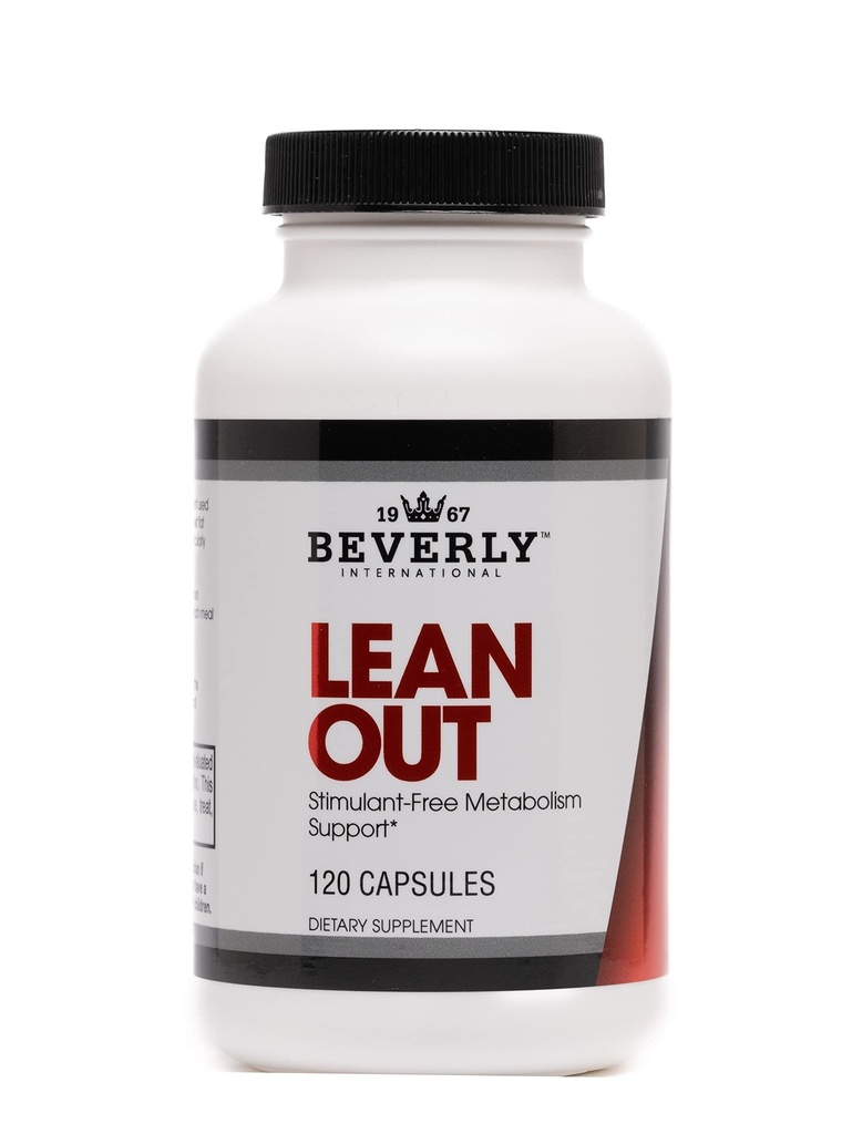 Beverly International Lean Out 120 capsules. Fat Burner avec support métabolique. Lipotropiques. Choline, Carnitine, Chrome. Brûleur de graisse sans stimulant. Prends Leaner. Utilisez AM & PM, pilules de régime empilables.