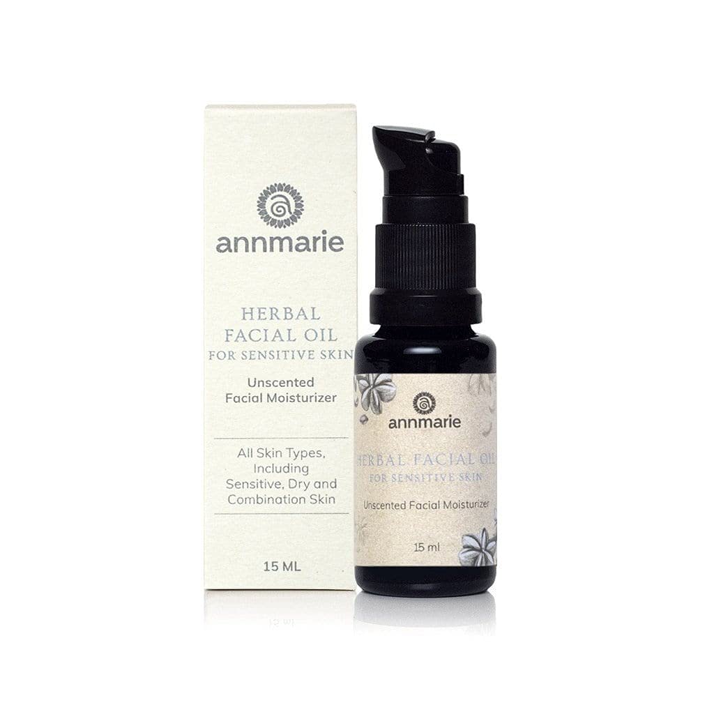 Annmarie soin de la peau huile faciale à base de plantes pour la peau sensible - huile faciale non parfumée avec squalane, huile Sacha Inchi + huile de graines de camellia (15Ml / 0,5 Fl Oz)