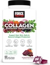 Facteur de force Collagen Boosting Superfoods, Vegan Collagen Booster pour les femmes, avec biotine, acide hyaluronique et vitamine C, pour les cheveux, la peau, les ongles et le soutien articulaire, fruits tropicaux, 60 chews doux