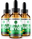 NutraRize (3 pack) gouttes de détox de sucre, gouttes de détox de sucre, défi de détox de sucre de 21 jours, nettoyage liquide tout naturel pour les débutants, haute formule de sang Gotas critiques (90 portions)