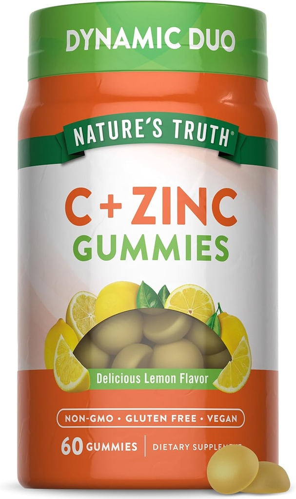 La vérité de la nature Vitamine C Gommies avec du zinc pour les adultes