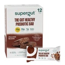 Supergut GLP-1 Boosting Prebiotic Bars, Chocolat Brownie - Gut Healthy Protein Snacks & Breakfast Bars - Barres d'énergie de remplacement de repas amis kéto (12 comte)