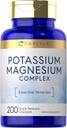 Carlyle Potassium Supplément Magnésium $ 200 Comte $ Non-OGM & Complexe sans gluten