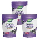 NatureS Way Sambucus Immune Lozenges, Vitamine C de haute puissance, Elderberry, Saveur de cerise sauvage, 24 Lozenges (emballage mai vary) - 3 Pack