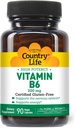 Country Life Vitamine B-6, Haute puissance, soutient l'énergie et le système nerveux, 200mg, 90 Capsules Vegan, certifié sans gluten, certifié végétalien, certifié halal...