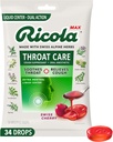 Ricola Max Swiss Cherry Throat Care Large Bag | Cough Suppressant Drops | Dual Action Liquid Center | Soothing Long-Lasting Relief - 34 Count (Pack of 1)
