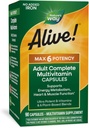 La nature est vivante ! Max6 Potence Adulte Multivitamine complète, vitamines A, C, E et B-vitamines incluant le méthyl B12 et le folate, soutient le métabolisme énergétique*, pas de fer ajouté, 90 capsules (emballage mai Vary)