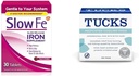 Slow Fe 45mg supplément de fer pour comprimés et couettes de carence en fer Pads de refroidissement médicamenteux pour les hémorroïdes, 100 Compte