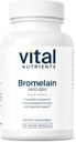 Nutriments vitaux Bromelain 2400 GDU , supplément de bromelain végétalien pour soutenir la digestion des protéines* , enzymatique digestive de l'ananas Gluten, laiterie, sans soja 60 capsules