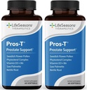 Pros-T - Supplément de soutien de la prostate - Saw Palmetto, Phytostérol, Zinc, Bouilloire, Vitamine D-3 et B6 - Promouvoir une fonction de la prostate saine et un flux urinaire normal - Améliorer les tissus - 60 Softgels (paquet de 2)