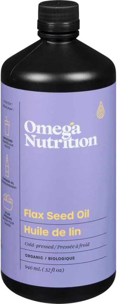 Omega Nutrition Flax Seed Oil, 32-Ounce