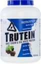 Alimentation corporelle Trutéine Poudre à haute teneur en protéines : 45 % Whey, 45 % Caséine, 10 % Blanc d'oeuf, Sans gluten, Faible teneur en sodium, Poudre de protéines de fer à l'herbe, Supplément de gymnastique et petit déjeuner Shake, menthe de chocolat, 4lb