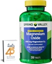 Spring Valley Magnésium 400 mg Comprimés de santé os et muscles, supplément alimentaire, 250 Compte Meilleur supplément de magnésium pour les femmes, Pastillas de Magnesio para Mujer Bundle avec 45 Diabète Décodé de Lual