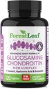 Glucosamine Chondroïtine MSM Complex Supplement - Triple Strength 1200mg Joint Support Supplément pour les femmes et les hommes avec l'acide curcuma, l'acide hyaluronique et le bromelain pour la flexibilité musculaire - 120 capsules