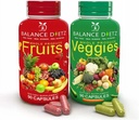 Suppléments de fruits et légumes, 90 Capsules de fruits et 90 Capsules de légumes, complément alimentaire complet avec fruits et légumes pour femmes, hommes et enfants