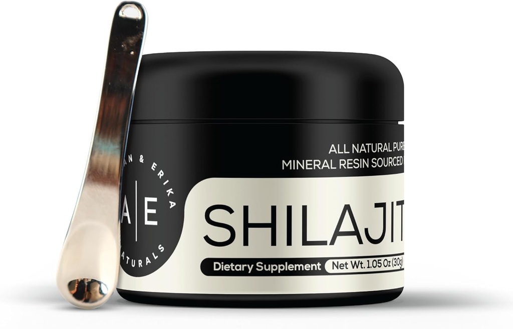 Altman & Erika A&E Naturals Résine Shilajit Premium Résine Organique Himalayan : Acid Fulvic & 85+ Trace Minerals : pur grade A. Hommes et femmes : 50 portions :