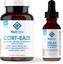 NuEthix Formulations Relaxation Supplement Bundle: Cort-Eaze Cortisol-Control Supplement, 60 Capsules, 30 Servings and Relax Liposomal, 2 Fluid Ounces, 30 Servings