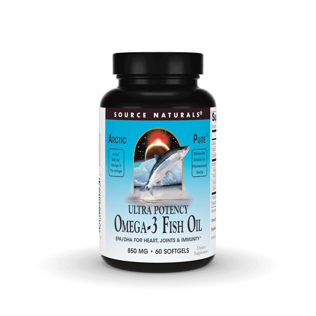 Source Naturals ArcticPure Ultra Potency 850 mg Oméga-3 Huile de poisson - 60 Softgels