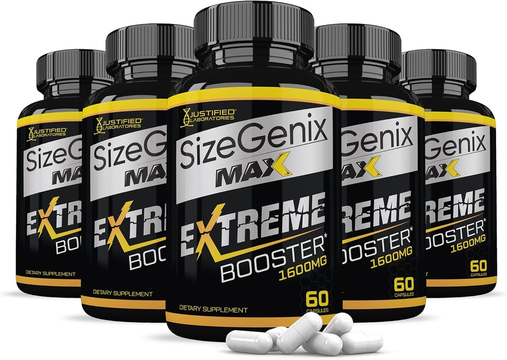 (5 Pack) Sizegenix Max 1600MG Avancé de la santé des hommes Formule 300 Capsules