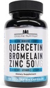 Supplément Quercetin 500mg avec la mûre aînée de Sambucus, le bromélain, la vitamine C, le zinc 50mg, et la vitamine D3 5000 UI - Antioxydants et immunitaires