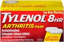 Tylenol 8 heures d'arthrite analgésique Réducteur de fièvre Caplet à libération prolongée, 225 Nombre