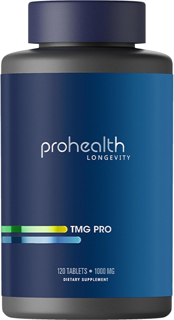 ProHealth Longevity (Triméthylglycine), Betaïne Anhydre - 1 000 mg, 120 comprimés - Support de la méthylation (120 Nombre (paquet de 1))