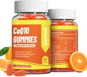 CoQ10 Gummies 200mg, Supplément végétalien pour la production d'énergie, non-OGM, sans gluten (120 Gummies)