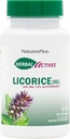 NaturesPlus Herbal Actives Licorice (DGL) 500 mg - 60 Capsules, boîte de 3 - Soutient la digestion saine et le bien-être général - Végétarien, sans gluten - 180 portions totales