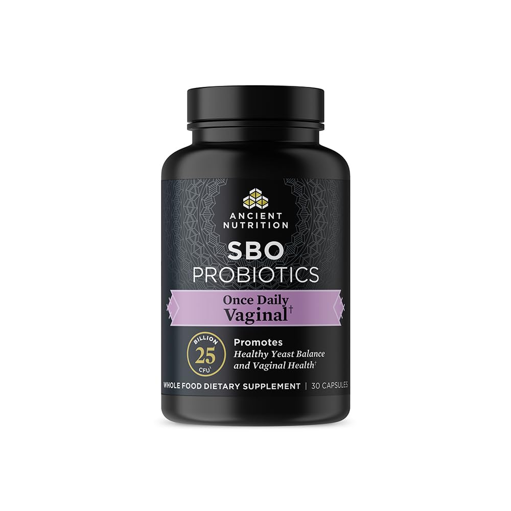 Probiotique de nutrition ancienne pour les femmes, une fois par jour probiotiques pour la santé vaginale des femmes, 30ct, équilibre des levures saines pour les soins féminins, fait avec vinaigre de canneberge et de cidre de pomme, 25 milliards d'UCF*