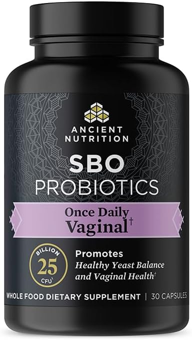 Probiotique de nutrition ancienne pour les femmes, une fois par jour probiotiques pour la santé vaginale des femmes, 30ct, équilibre des levures saines pour les soins féminins, fait avec vinaigre de canneberge et de cidre de pomme, 25 milliards d'UCF*