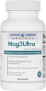 Arthur Andrew Medical, Supplément de Mag3Ultra Triple Magnésium, Sucrosomial, Bisglycinate, Taure pour les muscles, le stress, l'humeur, Nerve, Bone & Heart Support, 90 Capsules
