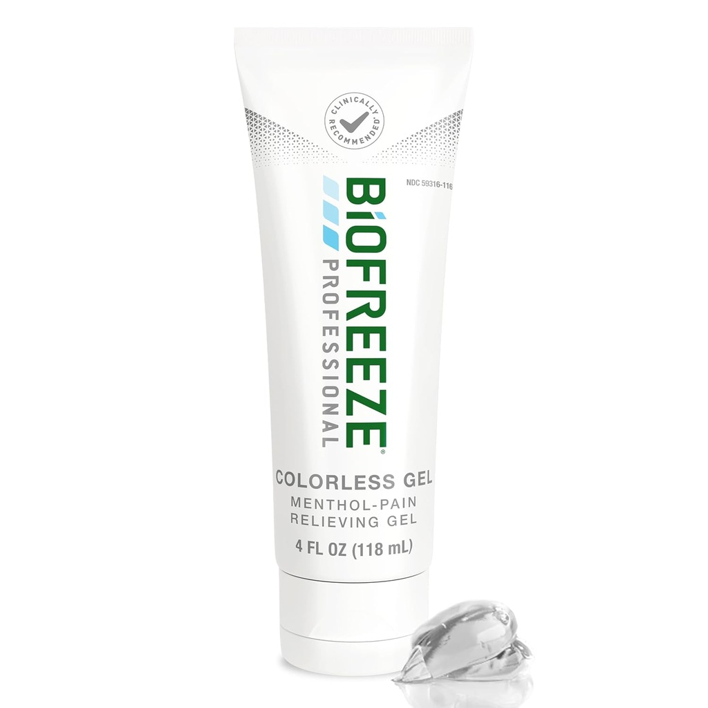 Biogel Gel professionnel soulagement de la douleur, genou et bas du dos soulagement de la douleur, Arthrite soulagement de la douleur, soulagement musculaire douloureux, soulagement de la douleur au cou, soulagement de la douleur articulaire de refroidissement, gel menthol incolore 4 Fl Oz