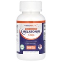 Mélatonine vitamatique 5 mg Comprimés de Végétarien, Non-OGM, Sans gluten. Comprimés