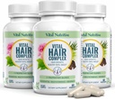 Vital Hair Complex - Vitamines pour les femmes et les hommes -Biotine et Vitamine B - Supplément de croissance pour cheveux et ongles sains -Hormone et sans gluten - Vitamines pour les femmes