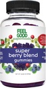 Superaliments Super Berry Multivitamine Suppléments, Acai, Amla, Lingonberry, Maqui, Bilberry et Aronia Berry Gummies, Berry Flavor, Vegan, Non-OGM, 60 Comte
