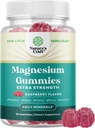 Gommies Magnésium extra-forte pour adultes - Gommies Magnésium Relaxant avec Mag élémentaire - Aide au sommeil Soft Chews Aromatisé aux framboises - Détente du corps et de l'esprit - 90 Comte