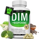 Dim Supplément 910 mg Plus Complexe BioPerine - Diindolylméthane pour soutenir l'équilibre hormonal et le métabolisme œstrogène, aide avec l'acné ménopause PCOS Bodybuilding de la peau, pour les hommes femmes, 60 Capsules