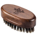 BFWood Brosse à barbe de voyage - Bristes de sanglier naturel avec bois de noyer noir