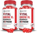 Laboratoires justifiés (2 Pack Vital Grow XL Extreme 2000MG Performance Gummies Formule avancée Formulée avec ACV Pomegranate Beet Juice Powder B12 Vegan Non OGM 120 Gummys