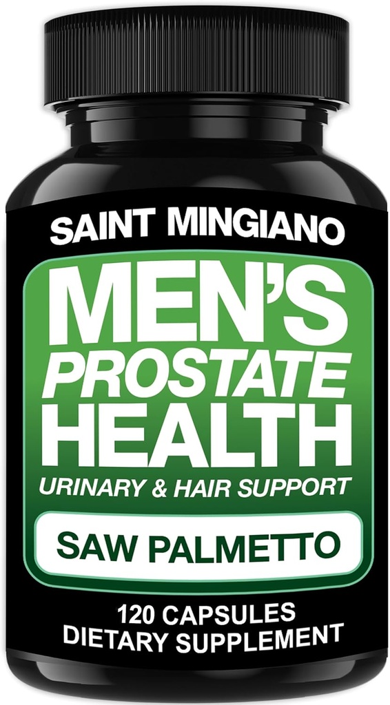 Men's Prostate Health Supplement - 120 Capsules of Advanced Prostate Support for Men with Saw Palmetto, Supporting Urinary Function and Hair Health – 3 Months Supply of Supplements