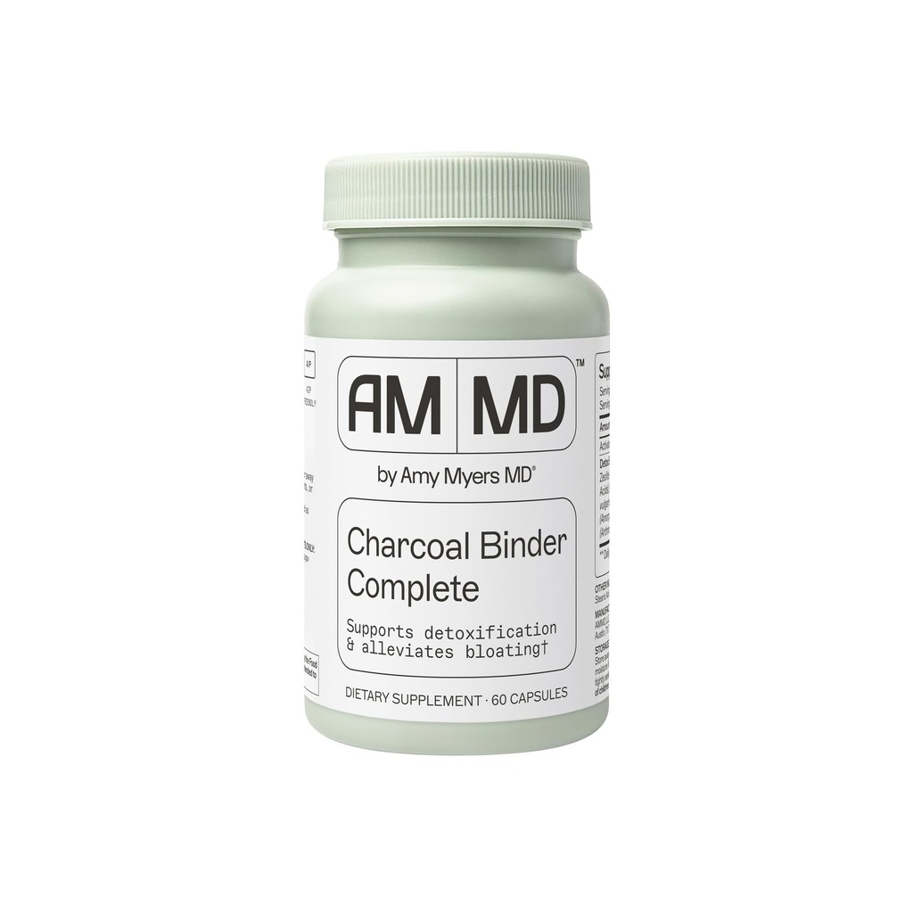 Capsules de charbon de coco de The Myers Way Protocol - Charbon, gaz naturel activé et soutien pour les effets de la moisissure/toxines - Supplément alimentaire 60 capsules, 30 portions - Dr Amy Myers