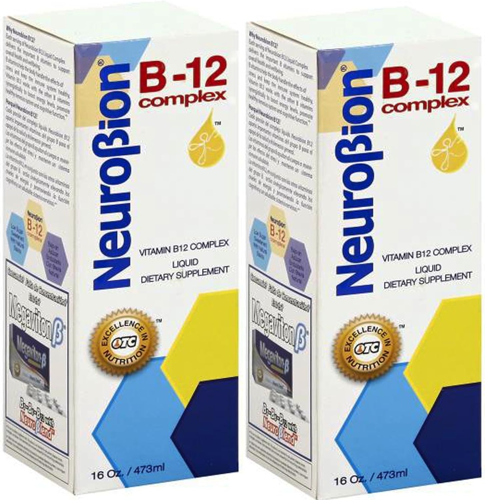 Neurobion Vitamine B12 Complexe 16 Oz Arôme à agrumes liquides 2 Pack
