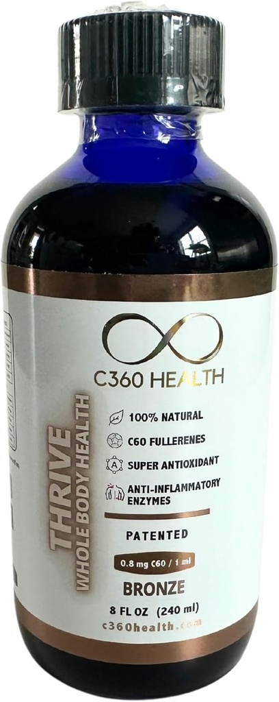 Santé du corps entier Thrive (1) 8 oz, carbone 60, C60, C 60 Niveau de saturation au moins 0,08 mg/ml