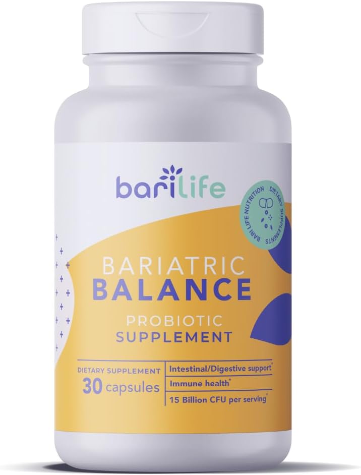 Supplément probiotique de vie de Bari, probiotiques bariatriques post-opératoires pour la santé digestive, 30 capsules faciles à avaler, 15 milliards d'UCF
