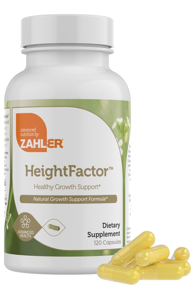 Zahler - Facteur de hauteur Soutien à la croissance saine Capsules vitaminiques et minérales (120 Nombre) - Supplément de taille et de croissance Kosher pour les enfants, les adolescents et les jeunes adultes - Grow Taller Soutien à l'hormone de croissance Nutriments